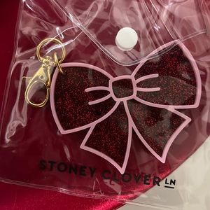 New Stoney Clover Red Bow Bag Charm